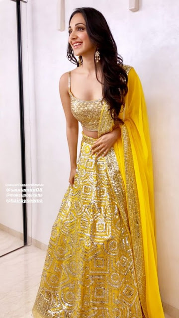Actress Kiara Advani Photoshoot In Yellow Lehenga Choli 8